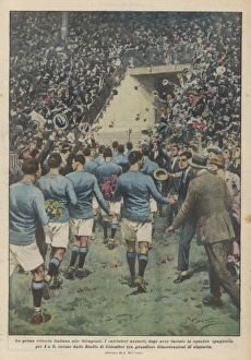<b class=qtipBold><figcaption>Olympics/1924/Football</figcaption></b><br>Football: Italy defeats Spain 1 - 0<br><em>© Mary Evans Picture Library</em> Olympics/1924/Football