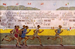 <b class=qtipBold><figcaption>Olympics/1924/Runners</figcaption></b><br>Runners on the track<br><em>© Mary Evans Picture Library</em> Olympics/1924/Runners