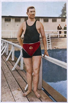 <b class=qtipBold><figcaption>Olympics/St Louis/Swim</figcaption></b><br>C Rausch wins the mile and half mile swimming races for Germany<br><em>© Mary Evans Picture Library</em> Olympics/St Louis/Swim