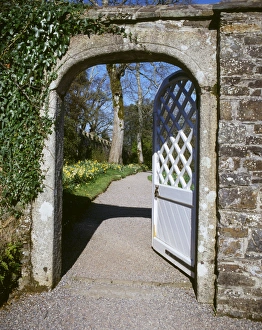Orchard gate, Cotehele House, Tamar Valley, Cornwall Orchard gate, Cotehele House, Tamar Valley, Cornwall
