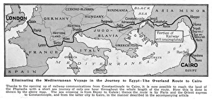 Orient Express - Map of the Overland Route to Cairo Orient Express - Map of the Overland Route to Cairo