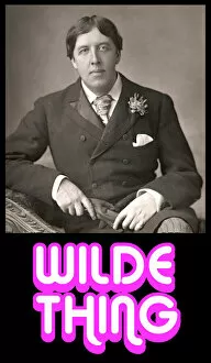 Images Dated 12th December 2012: Oscar Wilde - Wilde Thing - T-shirt / poster print design