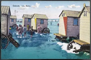 Ostend Bathing Machines Print
