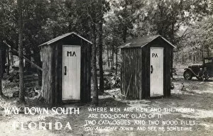 Gents Gallery: His and Hers outhouses, Florida, USA
