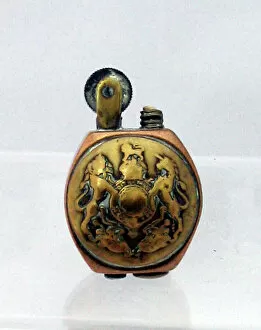 Lion Gallery: Oval Trench Art lighter, WW1