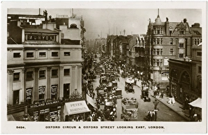 Oxford Circus and Oxford Street looking east, London Oxford Circus and Oxford Street looking east, London