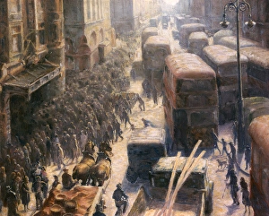 <b class=qtipBold><figcaption>Oxford Street, by Mary Koop</figcaption></b><br>Oxford Street, by Mary Koop, showing this Central London street crowded with traffic and pedestrians.<br><em>© Mary Evans Picture Library</em> Oxford Street, by Mary Koop