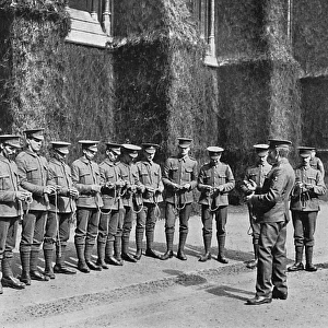 Oxford University under arms, instruction in knot tying Oxford University under arms, instruction in knot tying