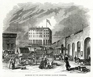 Commuters Gallery: Paddington, Great Western Railway Station, London 1843