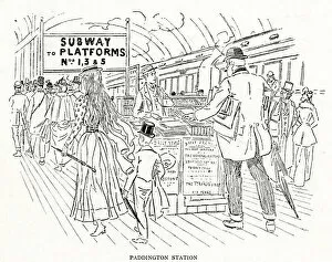Commuters Gallery: Paddington Station - London 1890