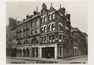 Art Nouveau Print of Paganis Restaurant, London circa 1924