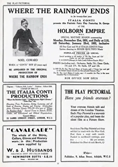 Page from a 1931 issue of Play Pictorial with an advertisement showing Noel Coward Page from a 1931 issue of Play Pictorial with an advertisement showing Noel Coward