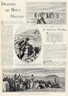 Images Dated 2nd March 2021: Page from Britannia & Eve by Katharine Woolley reporting on the great excavations carried