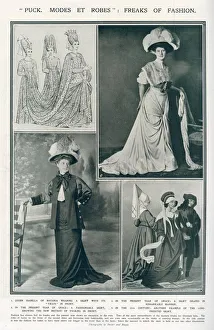 A page from The Sketch commenting on how fashions of 1907 echo those of the medieval era A page from The Sketch commenting on how fashions of 1907 echo those of the medieval era