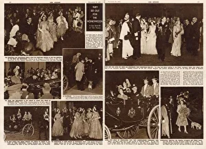 Page from The Sphere showing the newly married Princess Elizabeth Page from The Sphere showing the newly married Princess Elizabeth