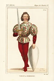 Page or squire, Varlet ou damoiseau, to a Page or squire, Varlet ou damoiseau, to a