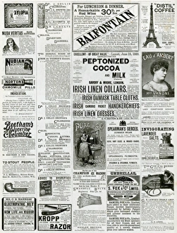 Page of Victorian adverts 1889 Page of Victorian adverts 1889