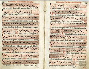 Two pages of music, Commune Dedicationis Ecclesiae Two pages of music, Commune Dedicationis Ecclesiae