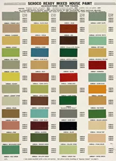 1908 Gallery: Paint Chart / 1908