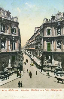 Palermo, Sicily, Italy - Quattro Cantoni & Via Macqueda Palermo, Sicily, Italy - Quattro Cantoni & Via Macqueda