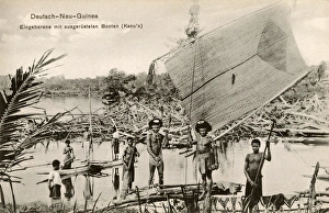 Papua New Guinea - Indigenous people - outrigger canoes Papua New Guinea - Indigenous people - outrigger canoes