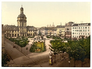 Parade Place and Kaufhaus, Karlsruhe, Baden, Germany Parade Place and Kaufhaus, Karlsruhe, Baden, Germany