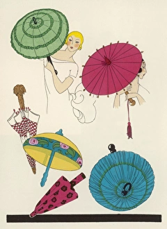 <b class=qtipBold><figcaption>Parasols for 1924</figcaption></b><br>A selection of parasols<br><em>© Mary Evans Picture Library</em> Parasols for 1924