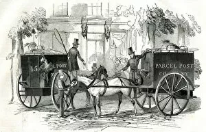 Parcel Gallery: Parcel Post Drivers exchanging Carts, London