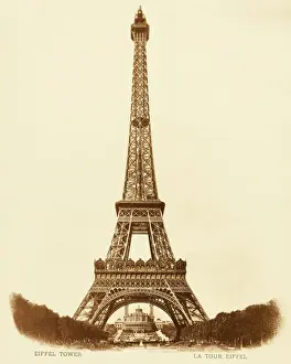 Eiffel Tower Prints: Paris Print: Eiffel Tower and Seine River