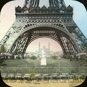 Paris Exhibition of 1889 - Base of Eiffel Tower Paris Exhibition of 1889 - Base of Eiffel Tower