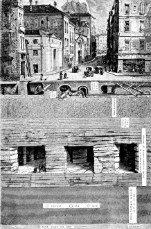 Paris, France - General View beneath the streets Paris, France - General View beneath the streets