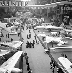 Paris Salon Aeronautique 1949 general view at Grand Palais Paris Salon Aeronautique 1949 general view at Grand Palais