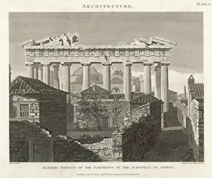 <b class=qtipBold><figcaption>Part of Parthenon</figcaption></b><br>The eastern portico of the Parthenon seen over neighbouring rooftops.<br><em>© Mary Evans Picture Library 2015 - https://copyrighthub.org/s0/hub1/creation/maryevans/MaryEvansPictureID/10180198</em> Part of Parthenon