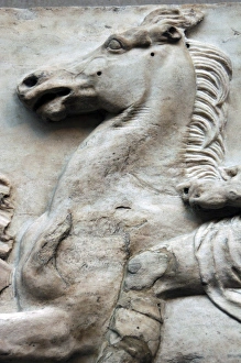 Parthenon. Marshal looking towards the horseman who overtake Parthenon. Marshal looking towards the horseman who overtake