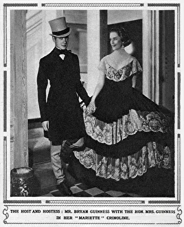 Party hosts Mr Bryan Guinness (1905-1992) and his wife (Diana Mitford) in her Mariette Party hosts Mr Bryan Guinness (1905-1992) and his wife (Diana Mitford) in her Mariette