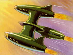 <b class=qtipBold><figcaption>Passenger Rocketship</figcaption></b><br>Passenger-Carrying Space Rocket<br><em>© Mary Evans Picture Library</em> Passenger Rocketship