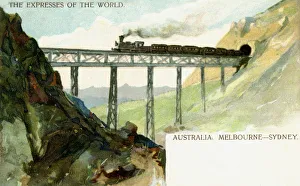 Passenger train on the Melbourne to Sydney route, Australia Passenger train on the Melbourne to Sydney route, Australia