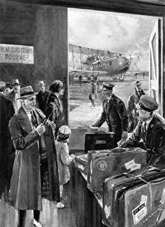 Passengers Arriving from Paris to Croydon Airpot Passengers Arriving from Paris to Croydon Airpot