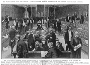The passing of the veto bill without a creation of new peers The passing of the veto bill without a creation of new peers
