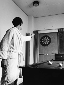 Patient playing darts, Medical Centre, Hendon Patient playing darts, Medical Centre, Hendon