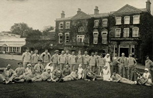 Patients and nurses in front of Quex House Patients and nurses in front of Quex House
