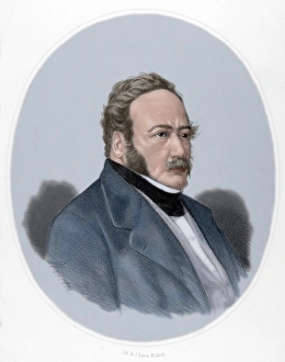 Paul de Kock (1793-1871). Engraving. Colored Paul de Kock (1793-1871). Engraving. Colored