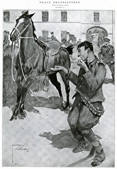 Peace Negotiations by Lawson Wood WW1 horses Peace Negotiations by Lawson Wood WW1 horses