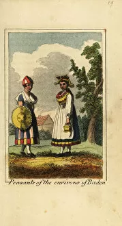 Alsace Gallery: Peasamt women of the environs of Baden, Germany, 1818