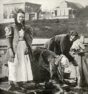 Peasant washerwomen at work, Republic of Estonia Peasant washerwomen at work, Republic of Estonia