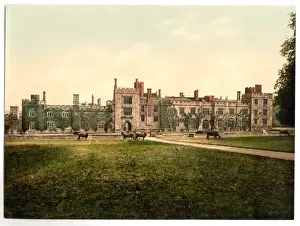 Well Prints: Vintage Print of Penshurst Castle, England (ca. 1890-1900)