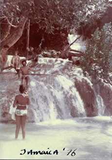People by Dunns River fall in Ohio Rios Jamaica People by Dunns River fall in Ohio Rios Jamaica