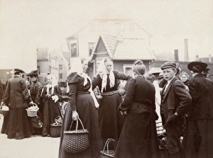 People at a market in Stavanger, Norway People at a market in Stavanger, Norway