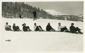 Skiing Gallery: People on skis in the snow, Switzerland