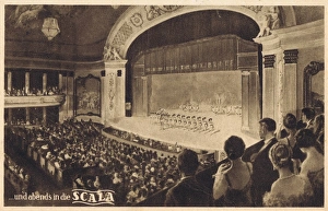 A performance on the stage of the Scala Theatre, Berlin, 192 A performance on the stage of the Scala Theatre, Berlin, 192